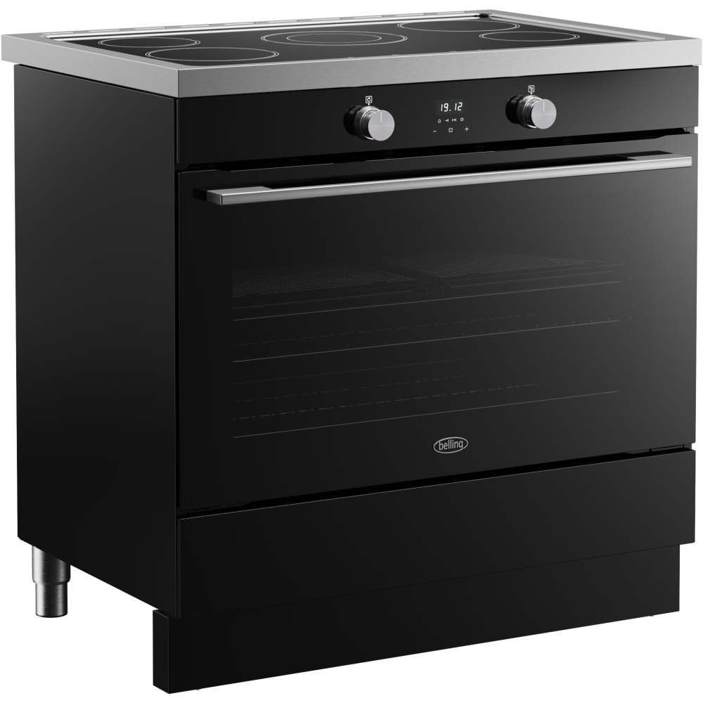 Belling BEL RCA VISION SGL 90cm Induction Range Cooker, Black, A Rated