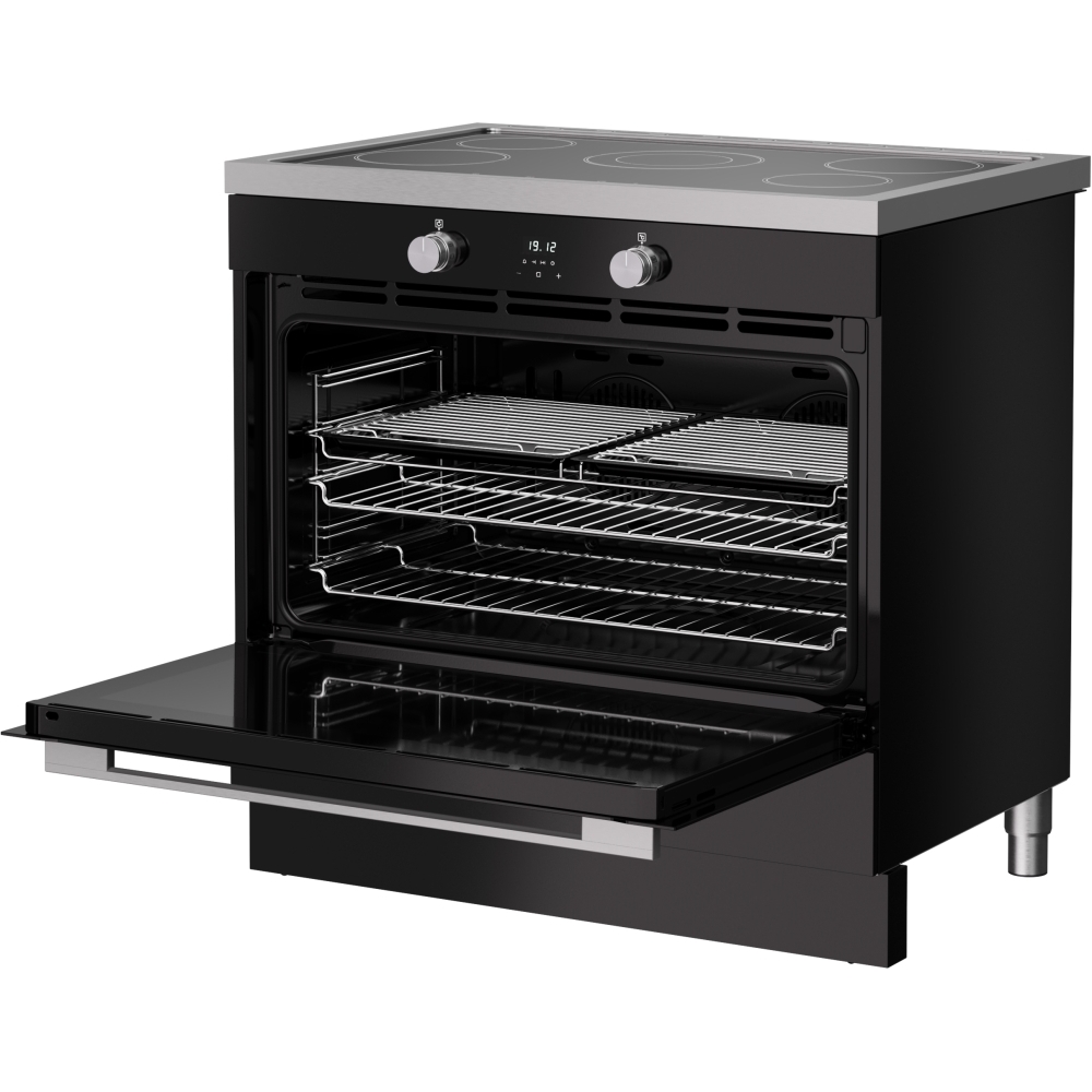 Belling BEL RCA VISION SGL 90cm Induction Range Cooker, Black, A Rated