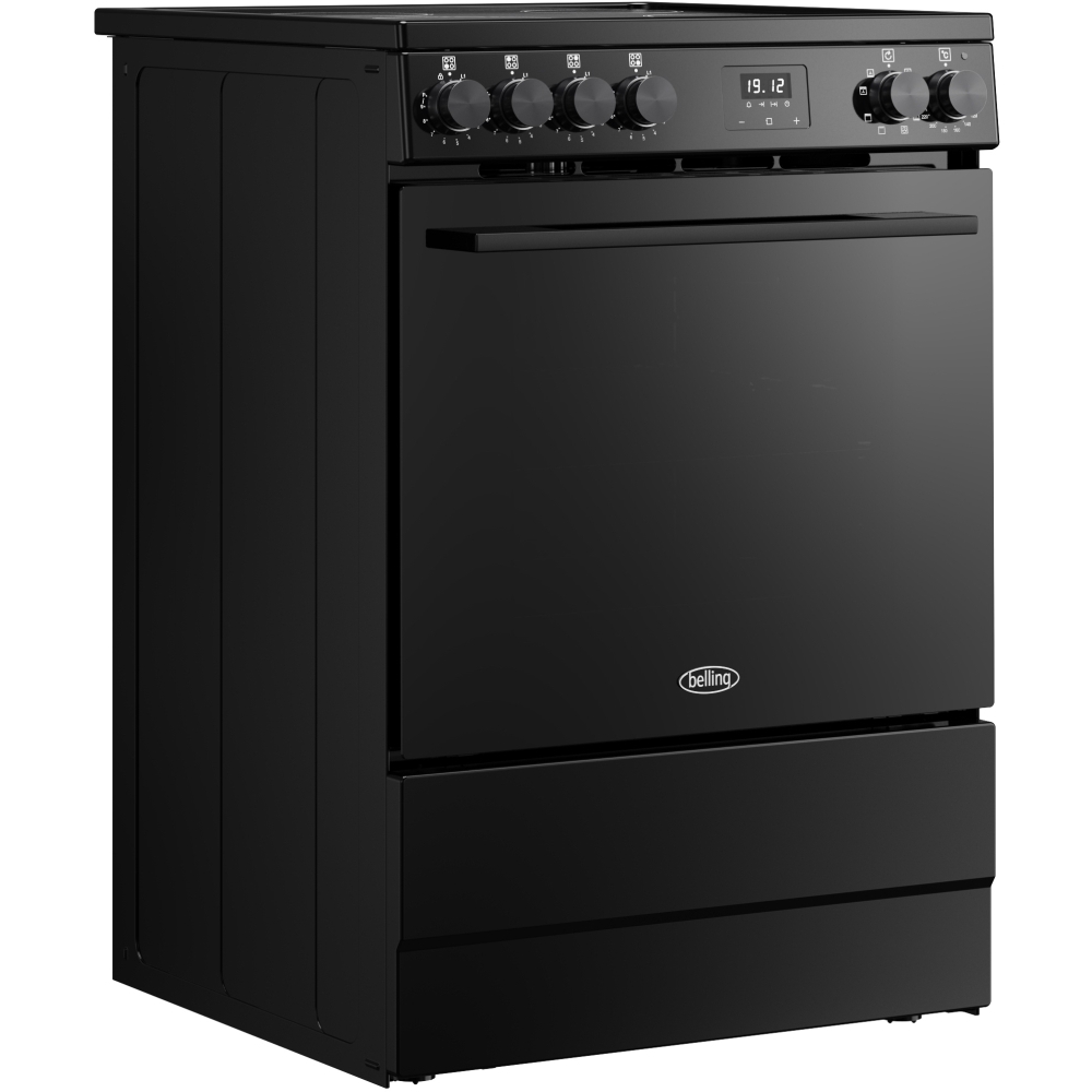 Belling BEL FSA VISION SGL Induction Electric Cooker with Single Oven, Black, A Rated