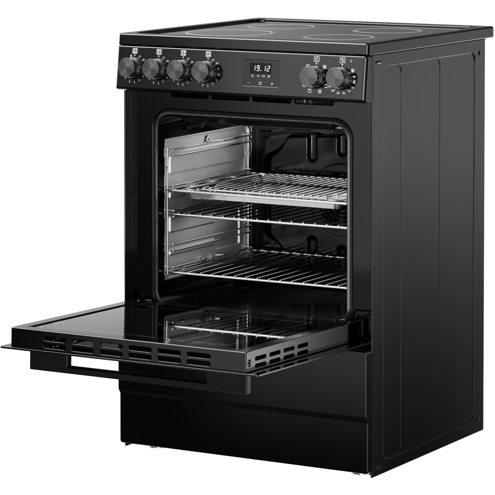 Belling BEL FSA VISION SGL Induction Electric Cooker with Single Oven, Black, A Rated