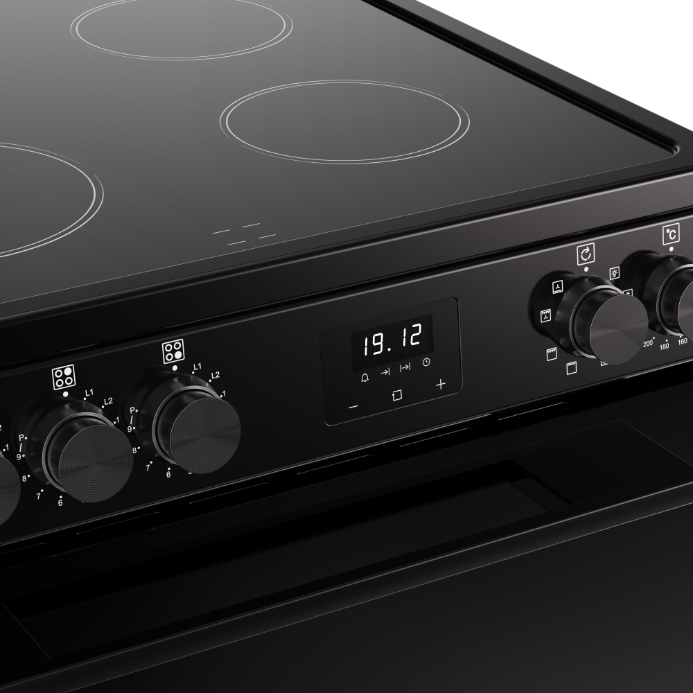 Belling BEL FSA VISION SGL Induction Electric Cooker with Single Oven, Black, A Rated