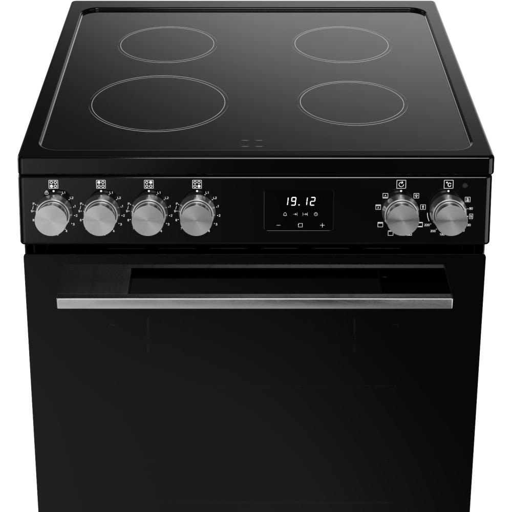 Belling FSA VISION SGL Induction Electric Cooker with Single Oven, Black, A Rated