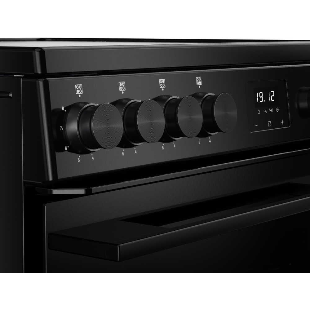 Belling BEL FSA VISION 60Ei Induction Electric Cooker with Double Oven, Black, A Rated