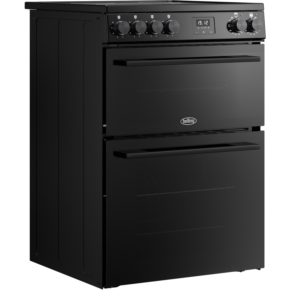 Belling BEL FSA VISION 60Ei Induction Electric Cooker with Double Oven, Black, A Rated