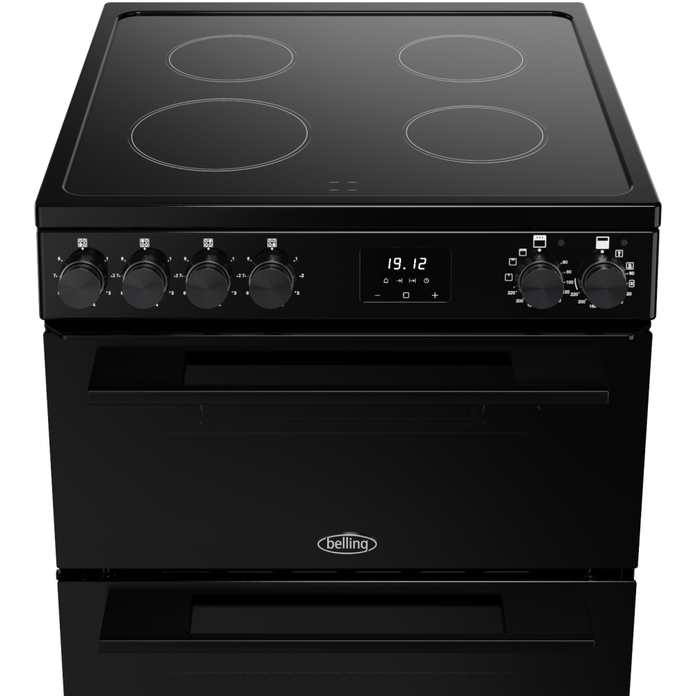 Belling BEL FSA VISION 60Ei Induction Electric Cooker with Double Oven, Black, A Rated