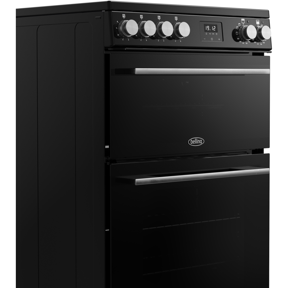 Belling FSA VISION 60Ei Induction Electric Cooker with Double Oven, Black, A Rated