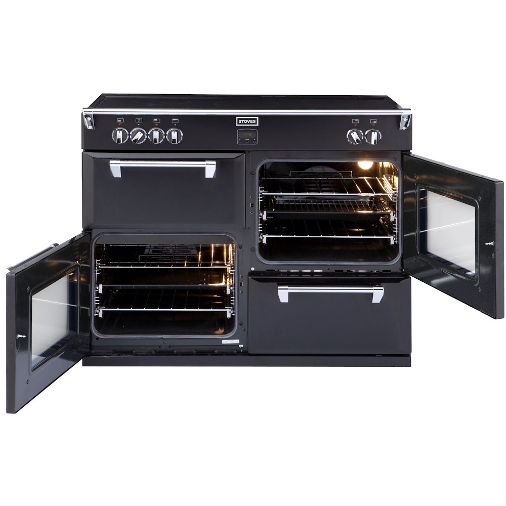 Buy Stoves Richmond 1100DFT Black 110cm Dual Fuel Range Cooker