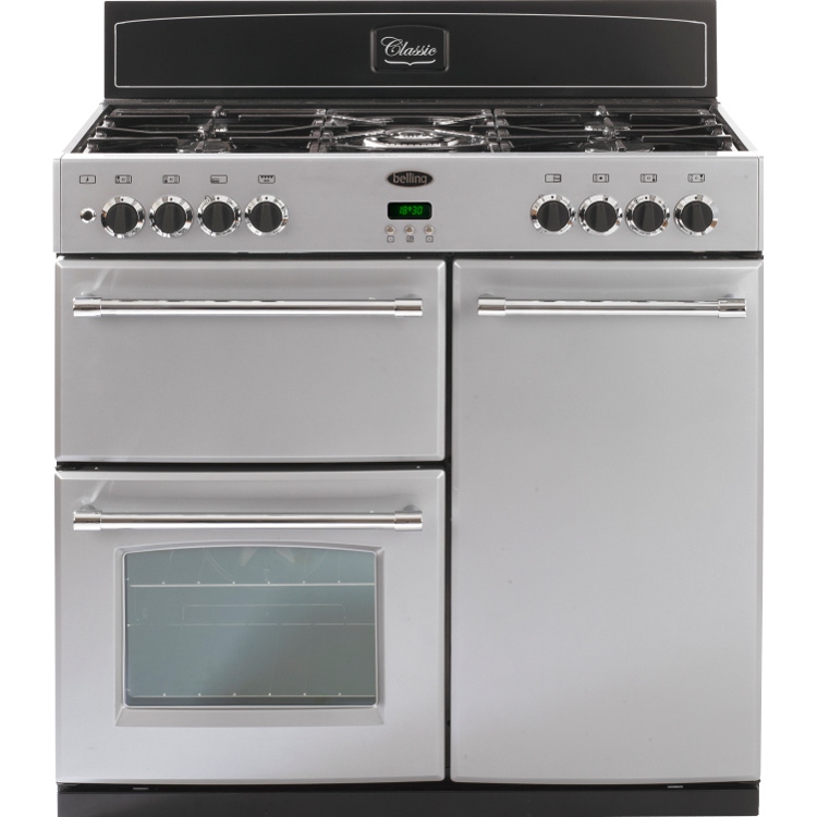 Buy Belling Classic 90DFT Silver 90cm Dual Fuel Range Cooker (444440379