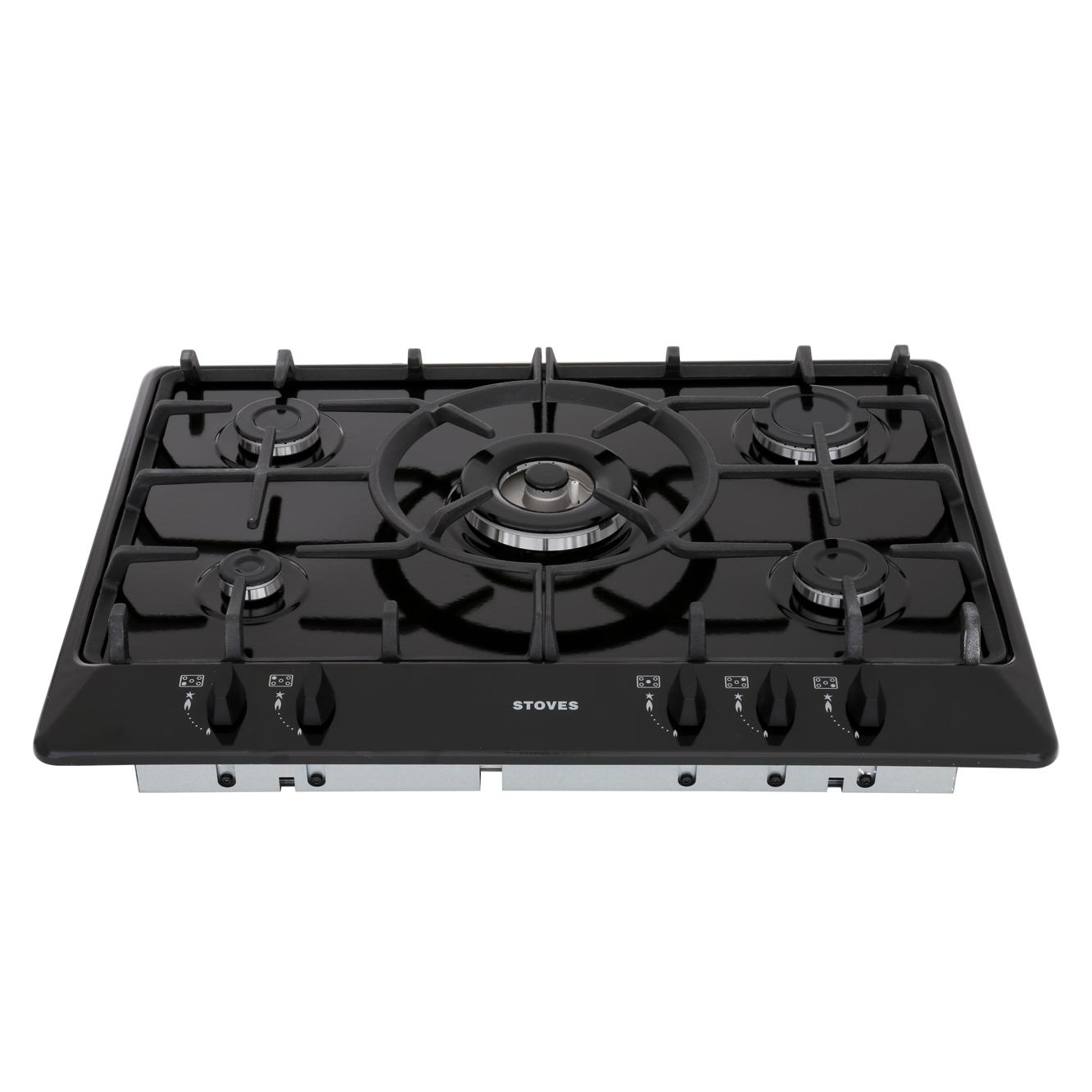 Buy Stoves SGH700C Black 5 Burner Gas Hob (444440879) Marks Electrical