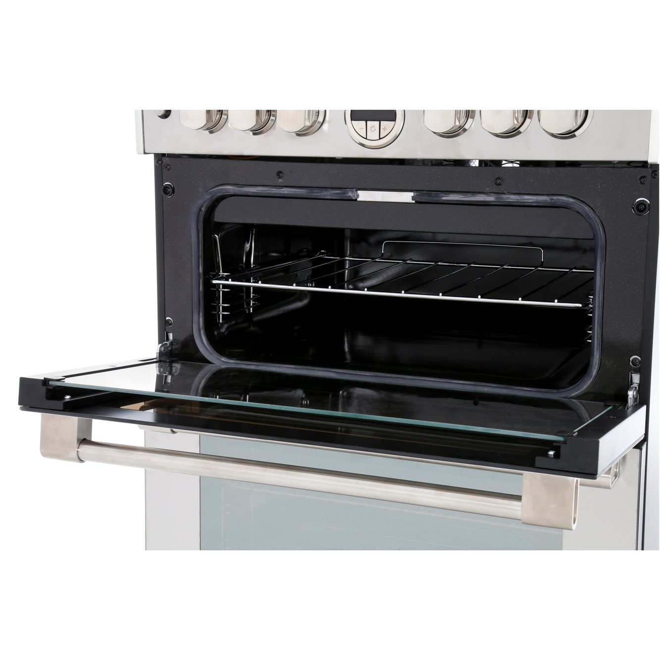 Buy Stoves Sterling 600DF Stainless Steel Dual Fuel Cooker with Double Oven (444440989) Marks