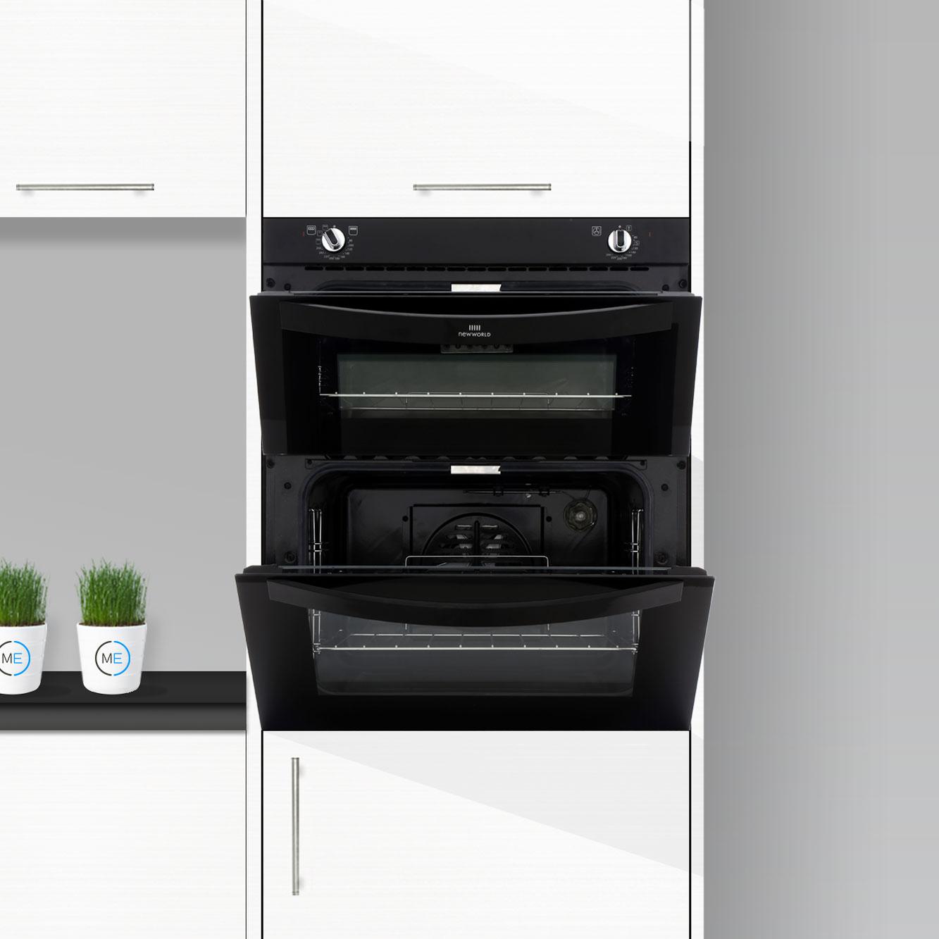 Buy New World NW701DO Black Double Built Under Electric Oven (444441486