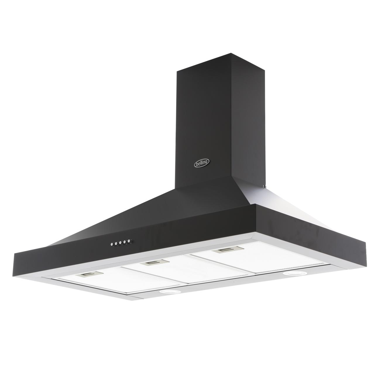 90cm extractor hood black