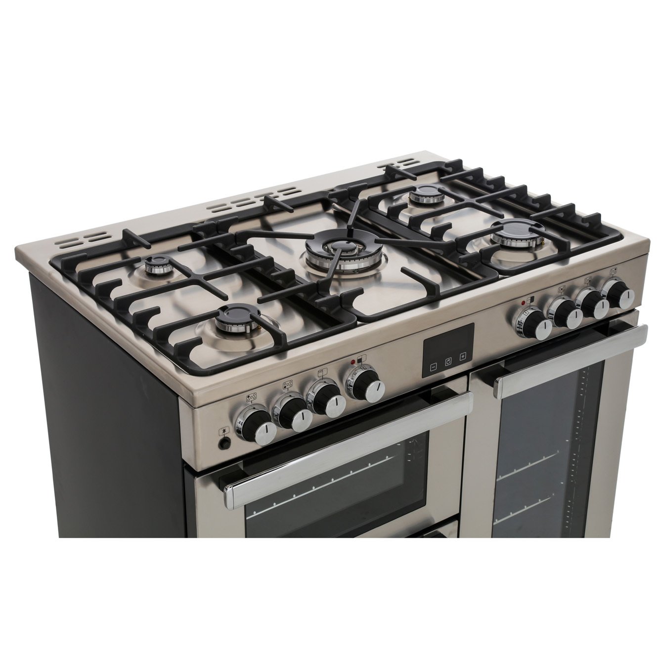 Belling Cookcentre 90Dft Dual Fuel Range Cooker In Stainless Steel at