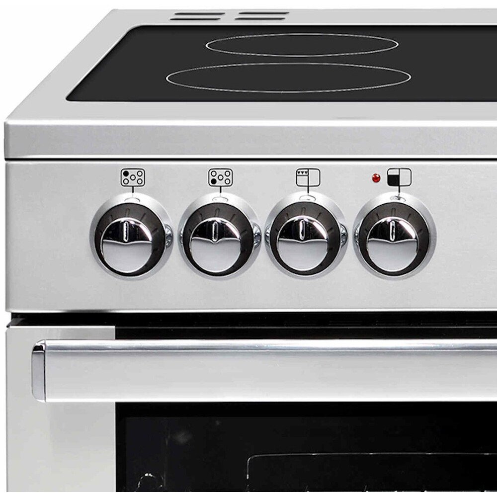 Belling Cookcentre 90E Professional Stainless Steel 90cm Ceramic Range Cooker, A Rated