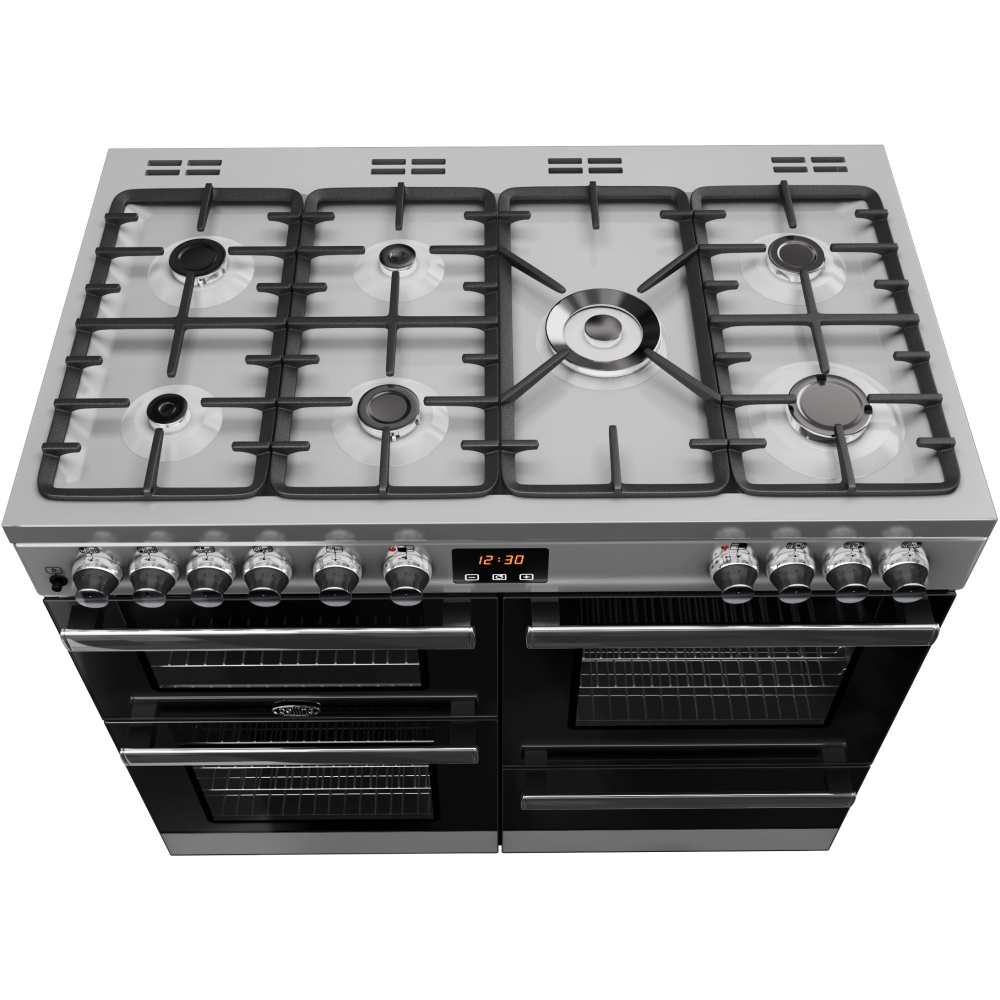 Belling Cookcentre 100DFT Stainless Steel 100cm Dual Fuel Range Cooker