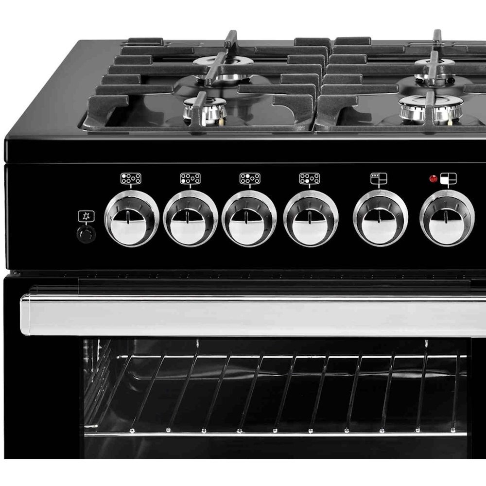 Belling Cookcentre 110DFT Black 110cm Dual Fuel Range Cooker, A Rated