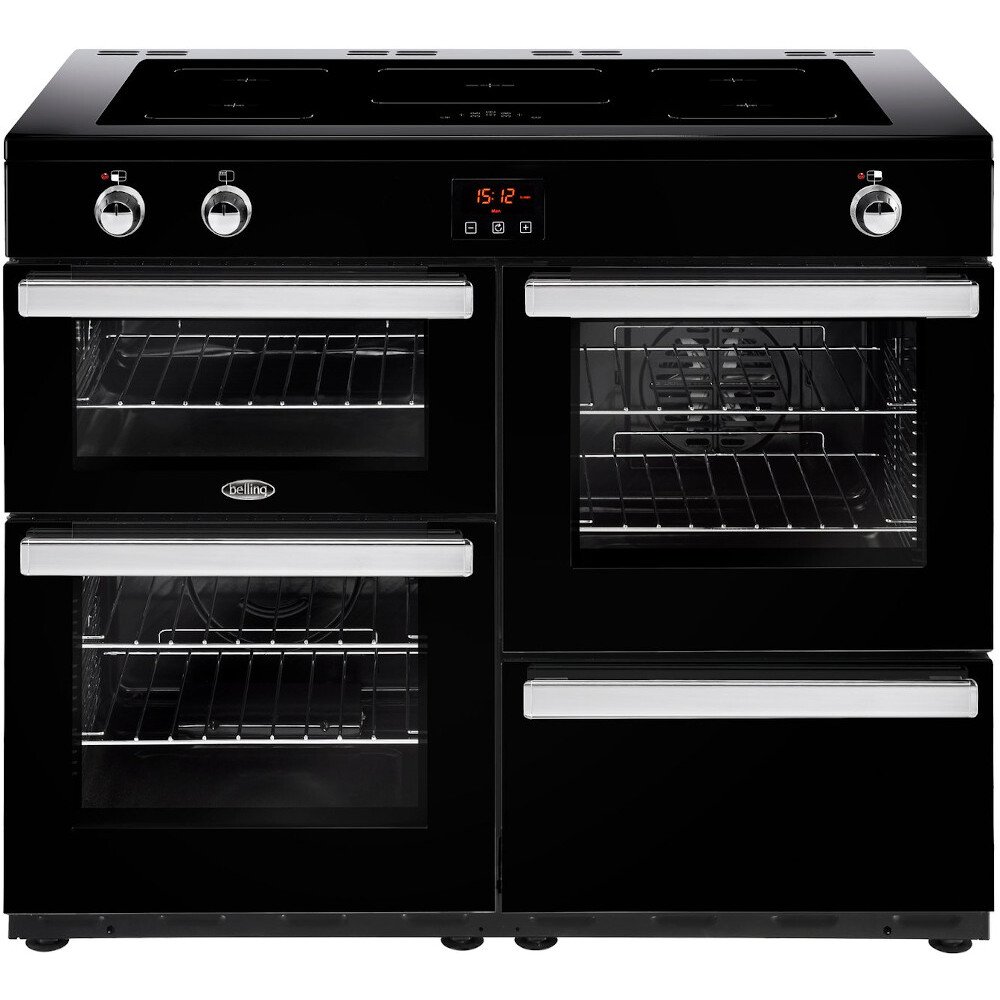 Belling Cookcentre 110Ei Black 110cm Ceramic Range Cooker, A Rated