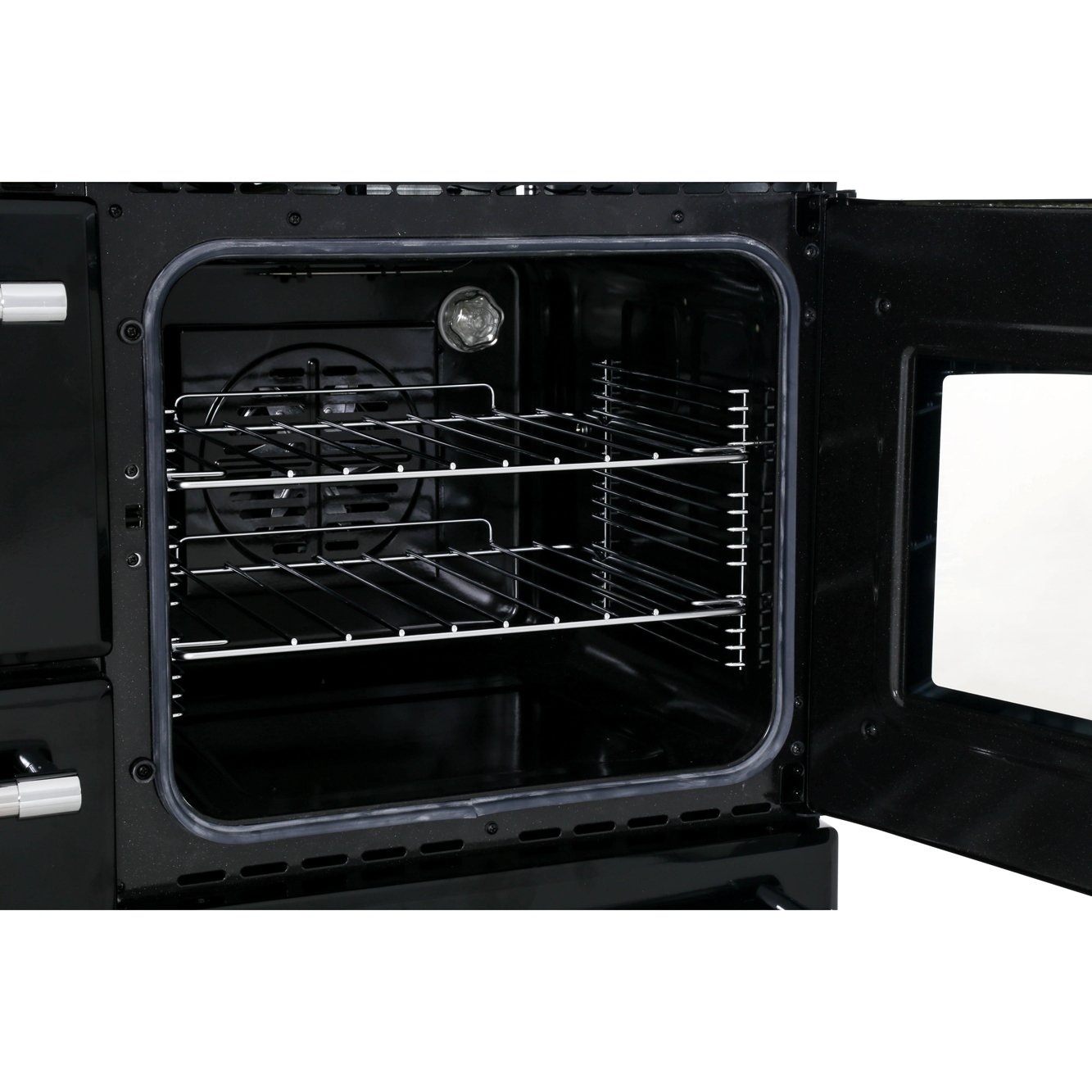 Belling Farmhouse 100DF Black 100cm Dual Fuel Range Cooker, A Rated