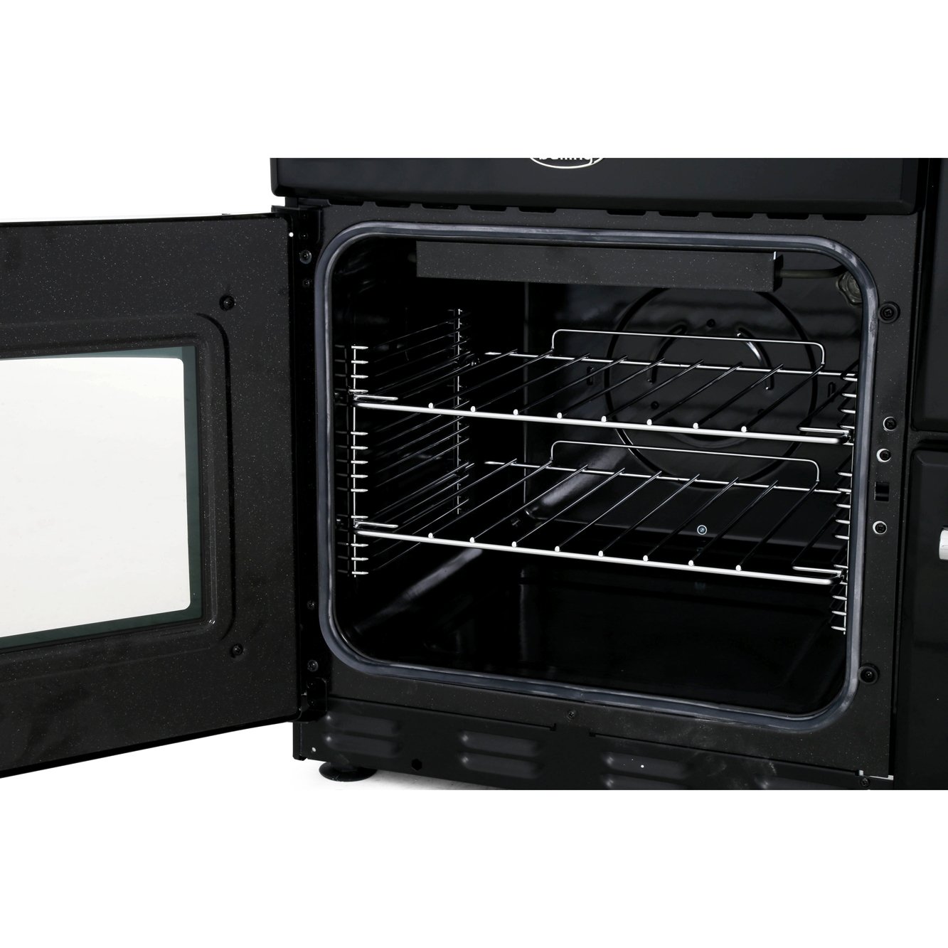 Belling Farmhouse 100DF Black 100cm Dual Fuel Range Cooker, A Rated