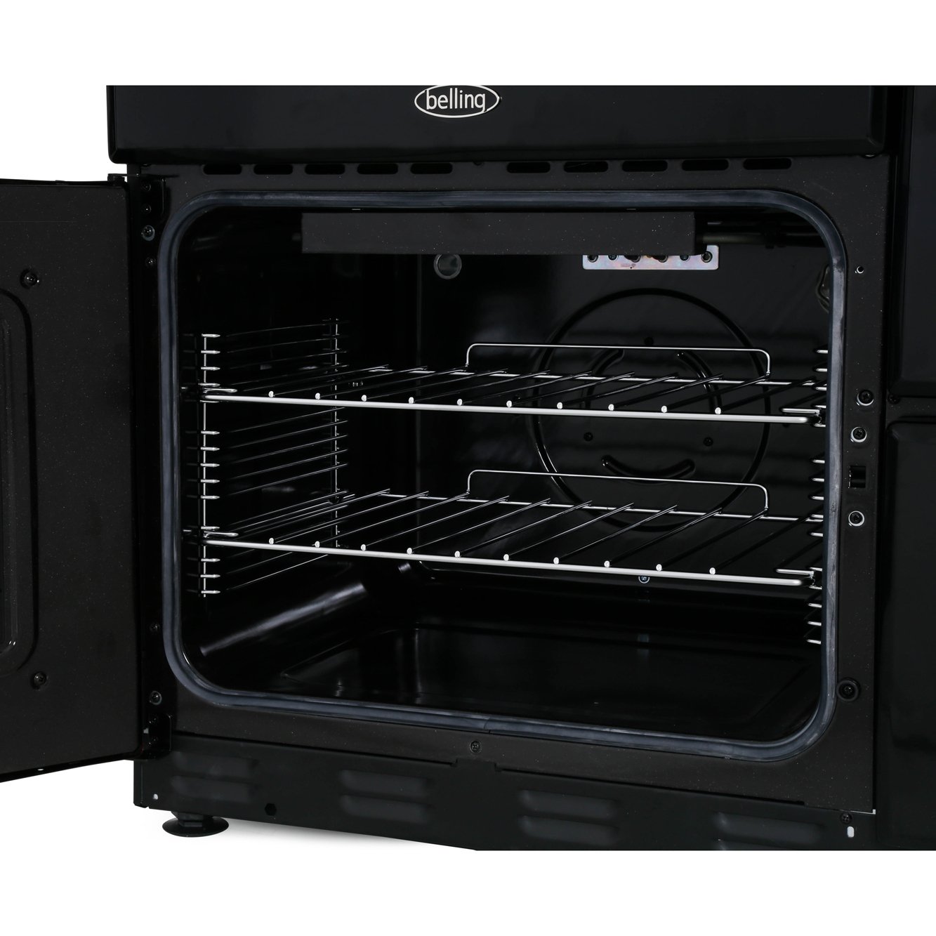 Belling Farmhouse 110DF Black 110cm Dual Fuel Range Cooker, A Rated