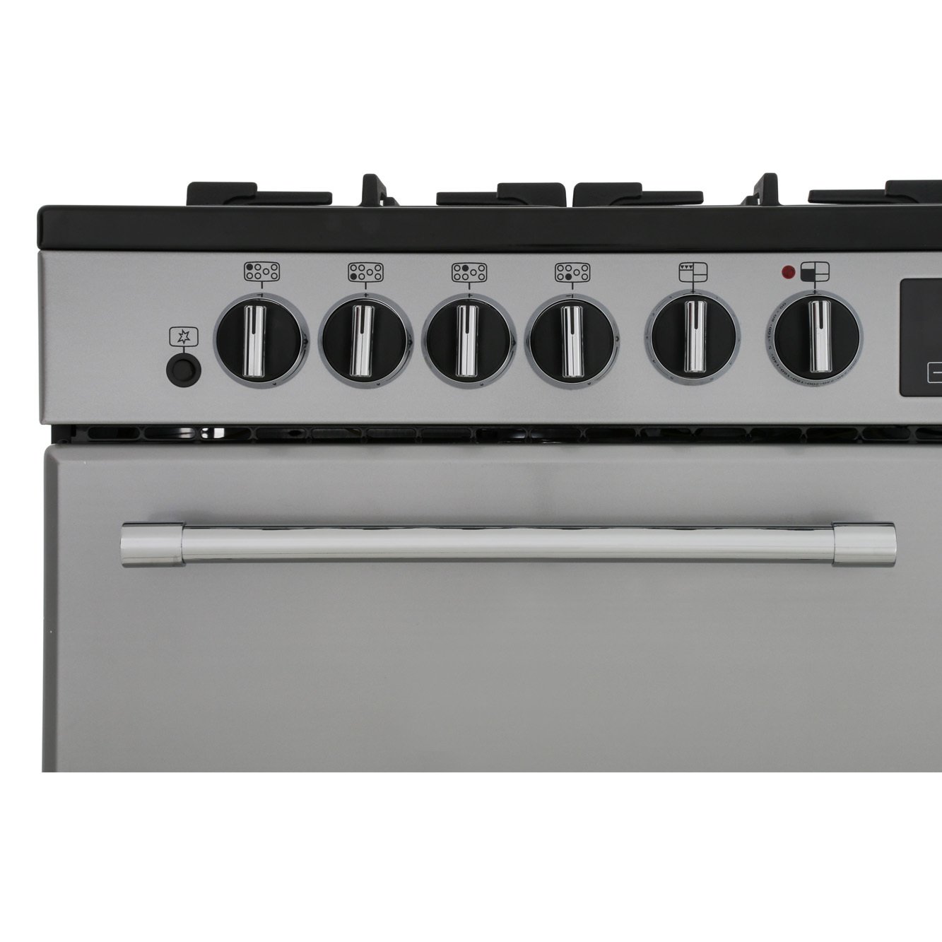 Belling Farmhouse 110DF Silver 110cm Dual Fuel Range Cooker, A Rated