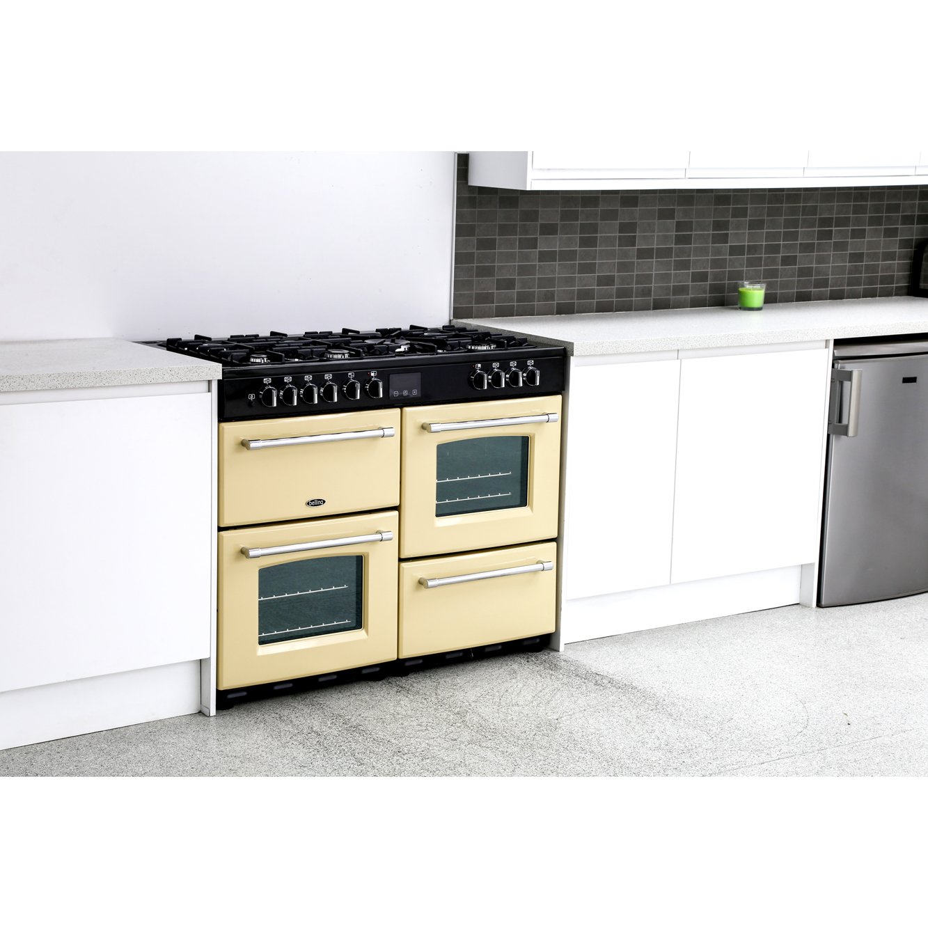 Belling Farmhouse 110DF Cream 110cm Dual Fuel Range Cooker, A Rated