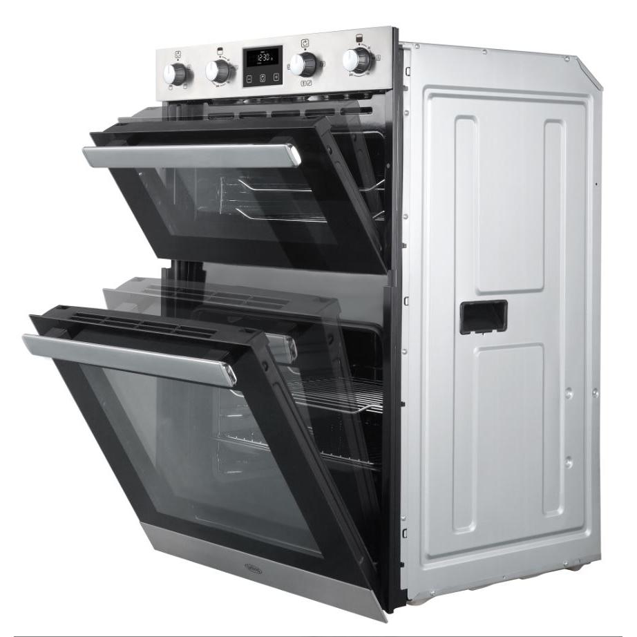 Belling BI902FP Stainless Steel Built-In Electric Double Oven, A Rated