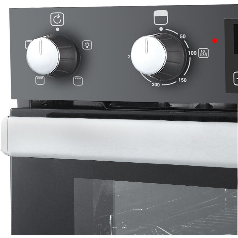 Belling BI902FP Black Built-In Electric Double Oven, A Rated