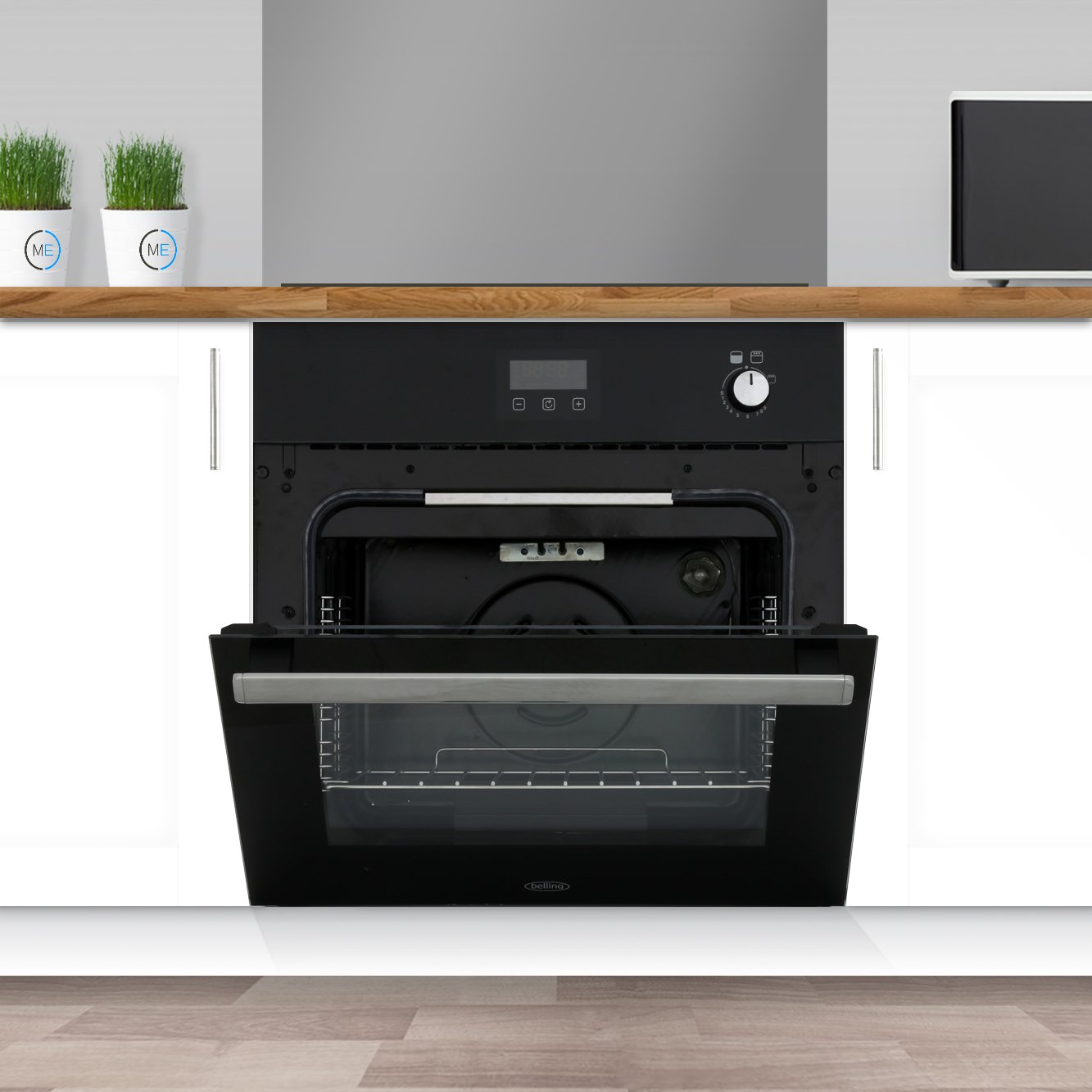 Belling BI602G Black BuiltIn Gas Single Oven, A Rated (444444792