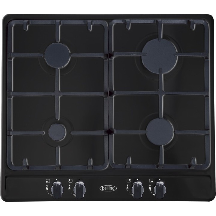 Buy Belling GHU60GC Black 4 Burner Gas Hob (444449499) Marks Electrical