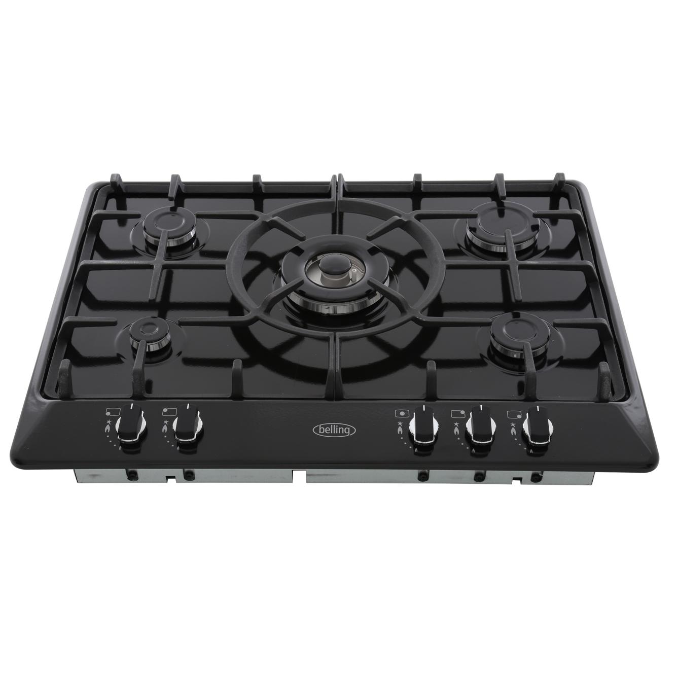 Buy Belling GHU70GC Black MK2 5 Burner Gas Hob (444449505) Marks