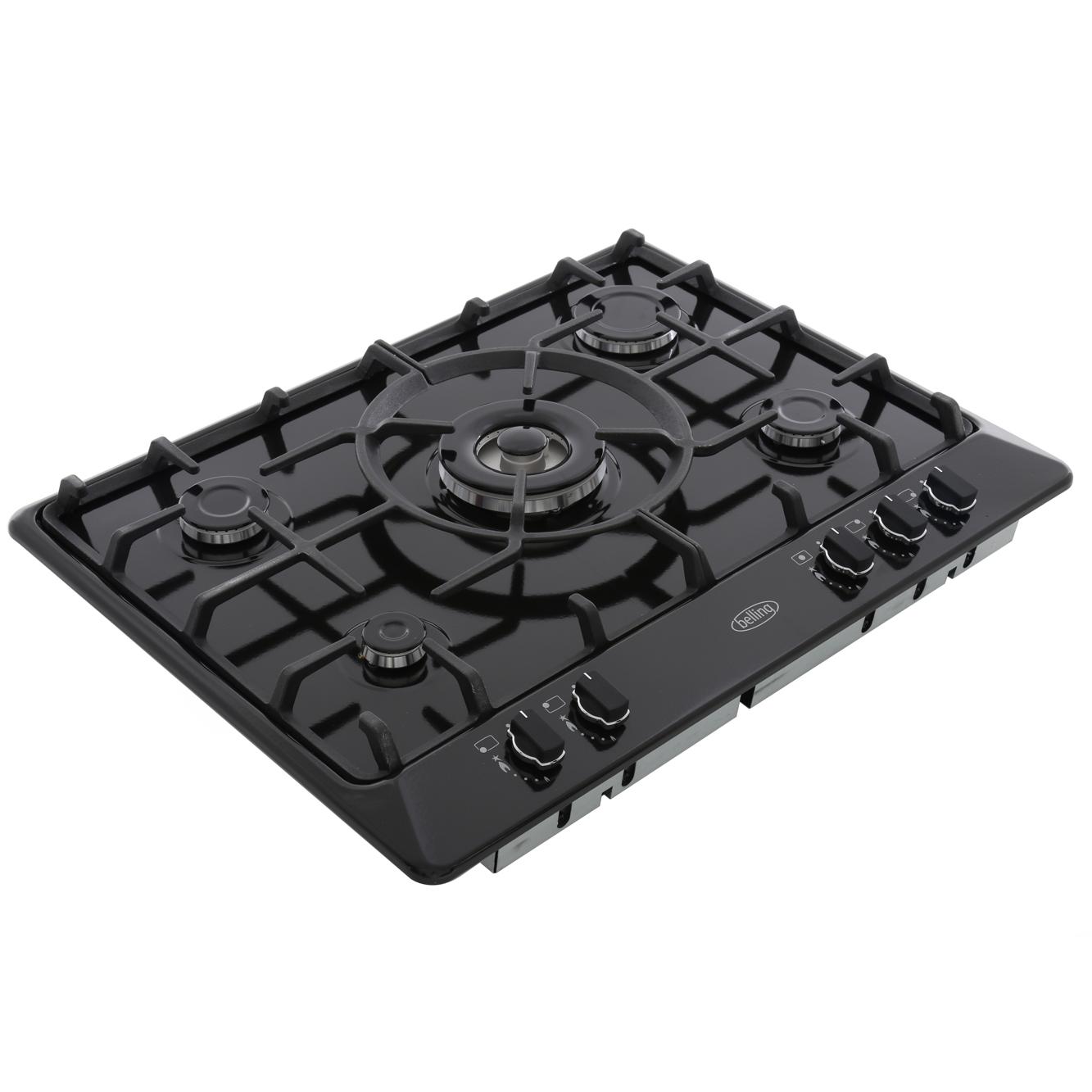 Buy Belling GHU70GC Black MK2 5 Burner Gas Hob (444449505) Marks