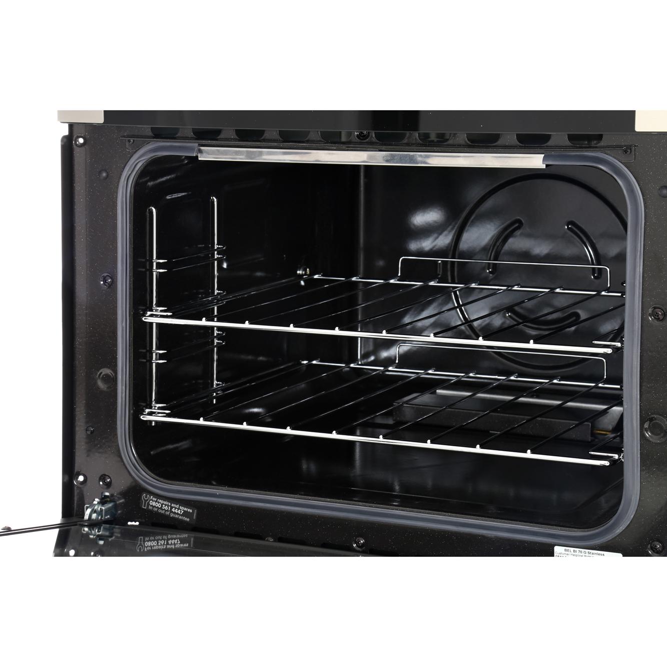 Buy Belling BI70G Stainless Steel Double Built Under Gas Oven