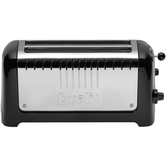 Dualit 46025 Long Slot Lite Toaster, 4 Slice, Black