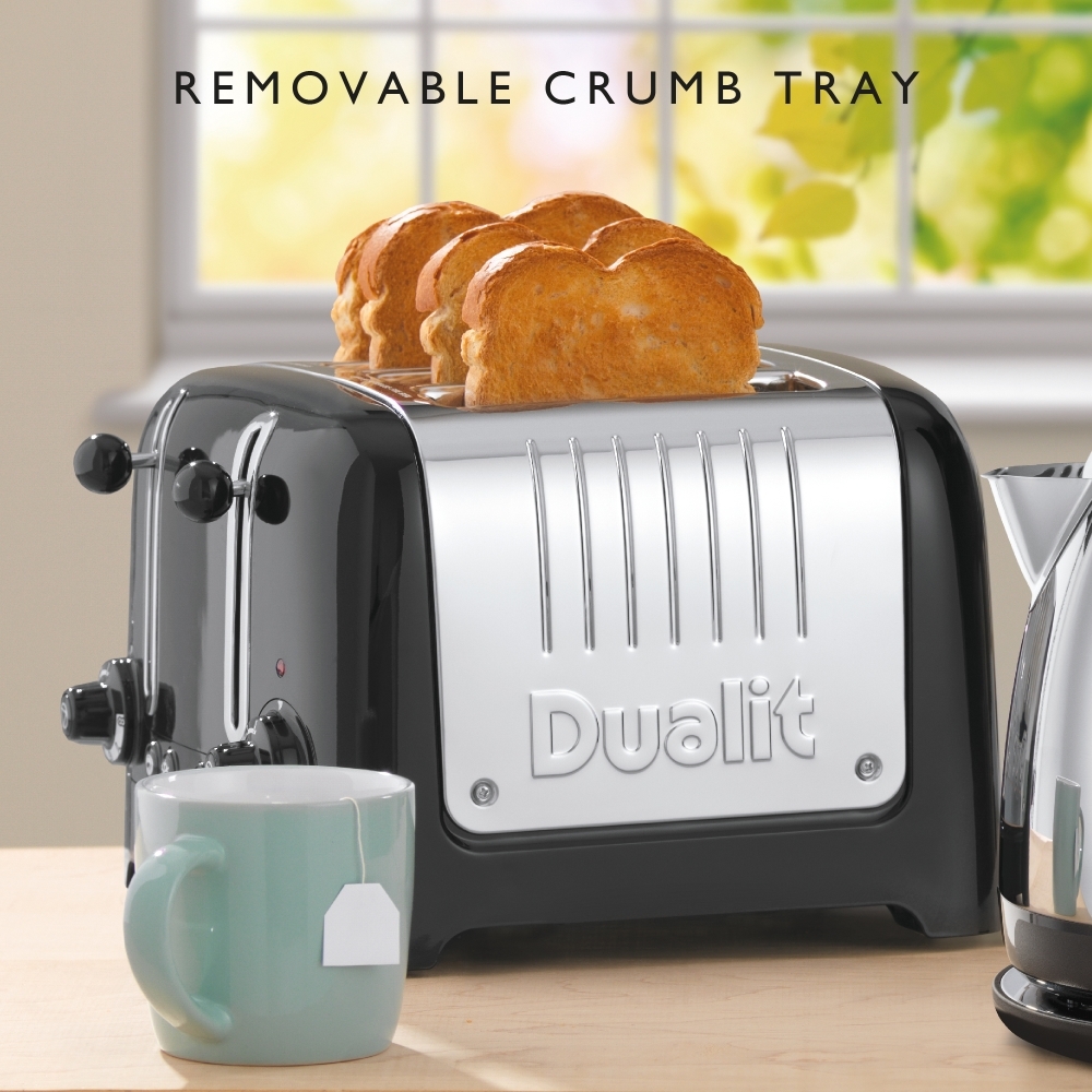 Dualit 46205 Lite Toaster, 4 Slice, Black