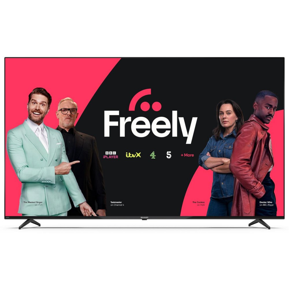 Sharp 4T-C50GK4245KB 50" LED Smart Television, 4K Ultra HD, Black, F Rated