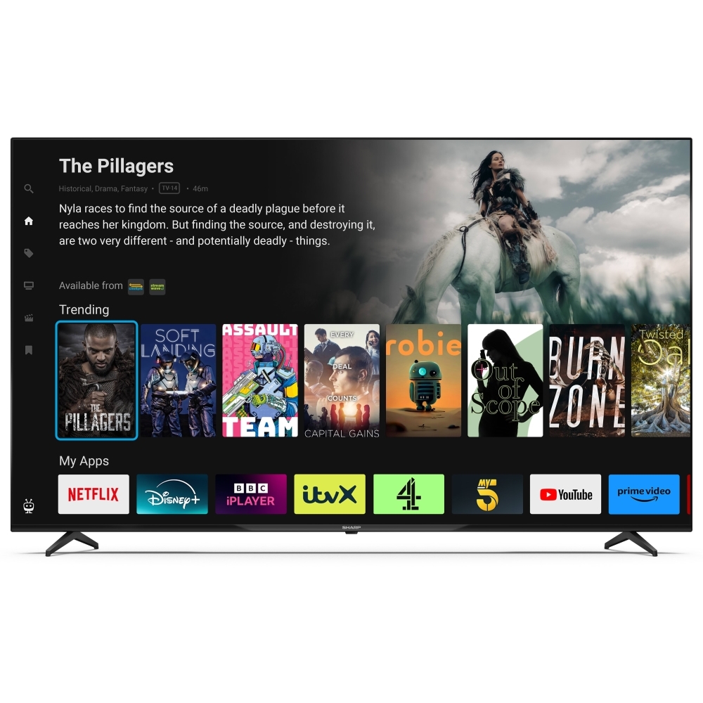 Sharp 4T-C70GK4245KB 70" LED Smart Television, 4K Ultra HD, Black, E Rated