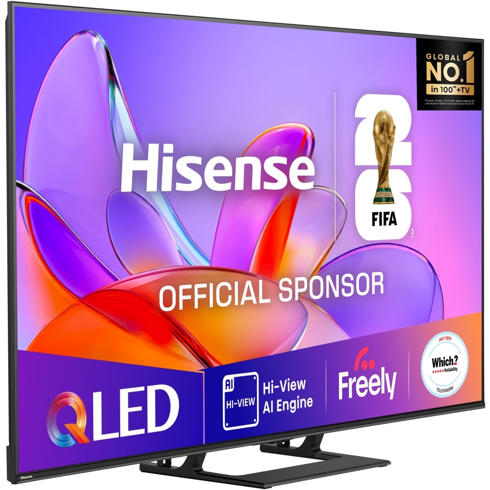 Hisense 50A7QTUK 50" QLED Smart Television, 4K Ultra HD, Black, E Rated