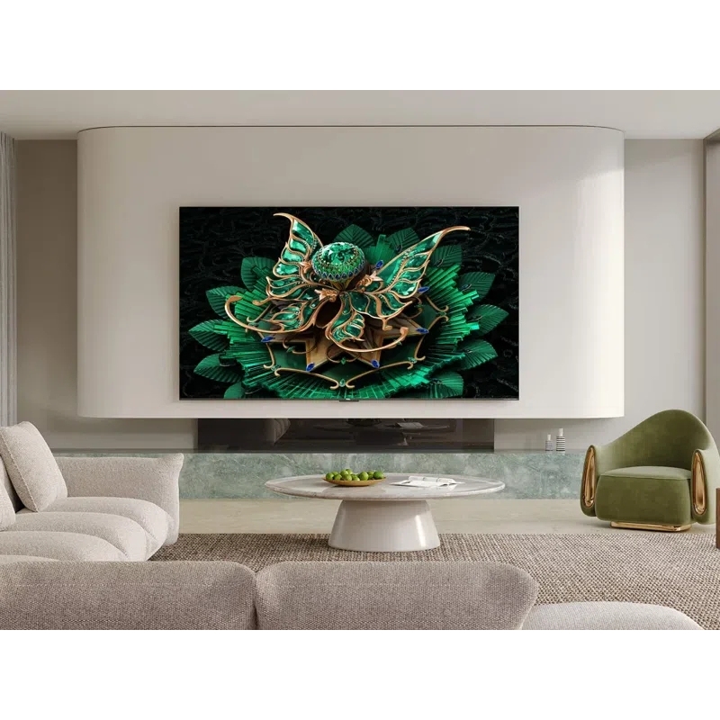 TCL 50C7K-UK 50" QD-Mini LED Smart Television, 4K Ultra HD, Black, F Rated