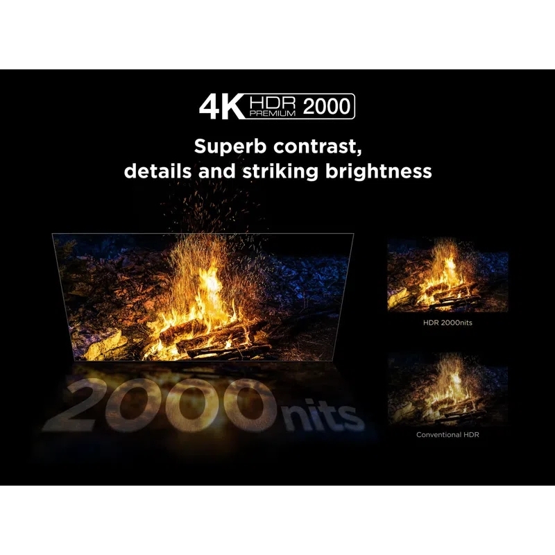 TCL 50C7K-UK 50" QD-Mini LED Smart Television, 4K Ultra HD, Black, F Rated