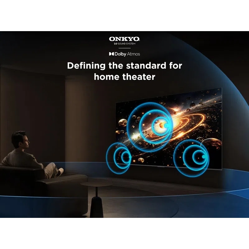 TCL 50C7K-UK 50" QD-Mini LED Smart Television, 4K Ultra HD, Black, F Rated