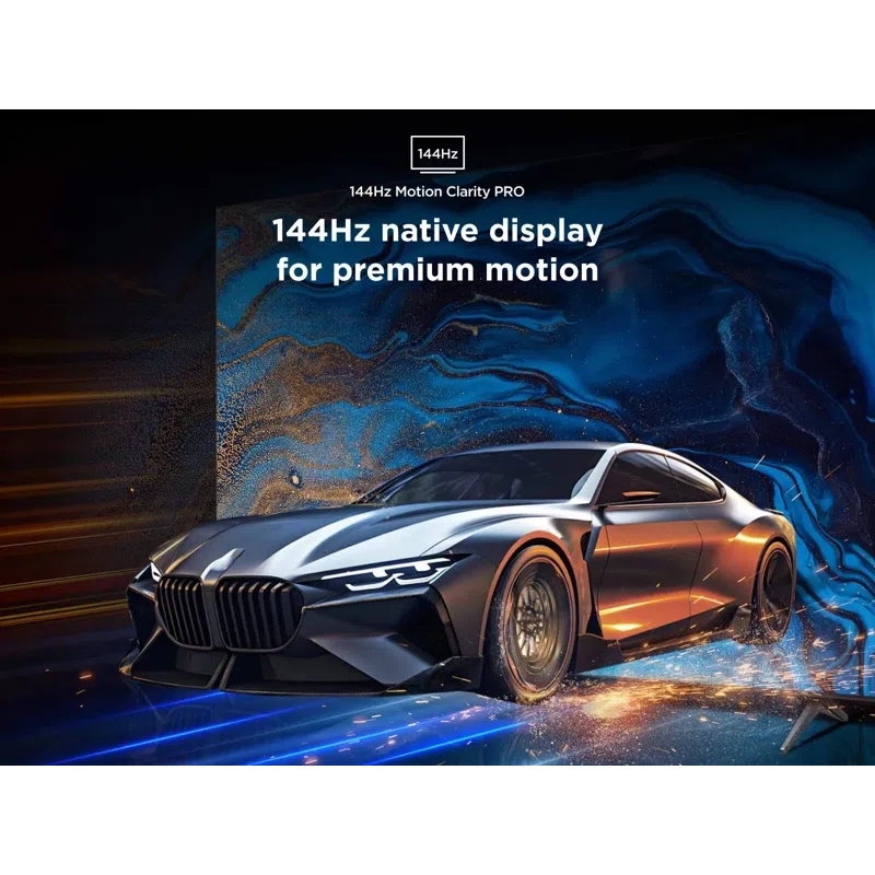 TCL 50C7K-UK 50" QD-Mini LED Smart Television, 4K Ultra HD, Black, F Rated