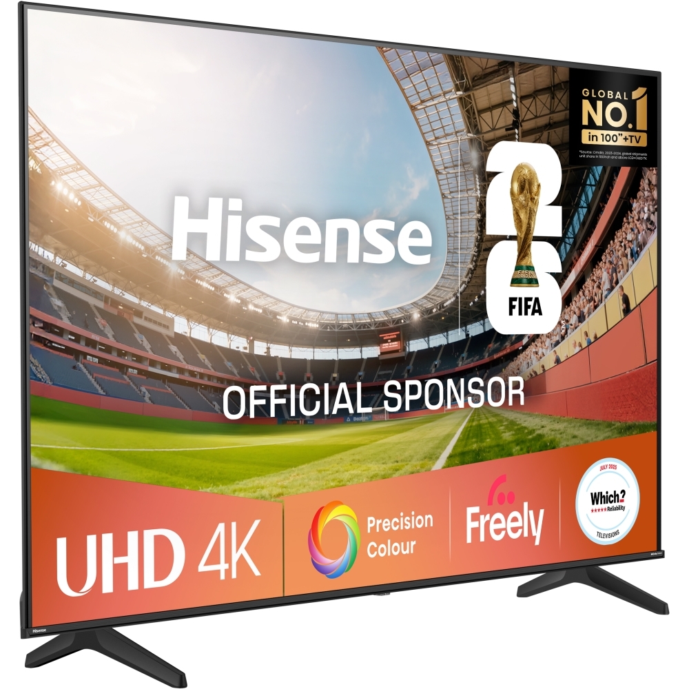 Hisense 50E6QTUK 50" LED Smart Television, 4K Ultra HD, Black, E Rated