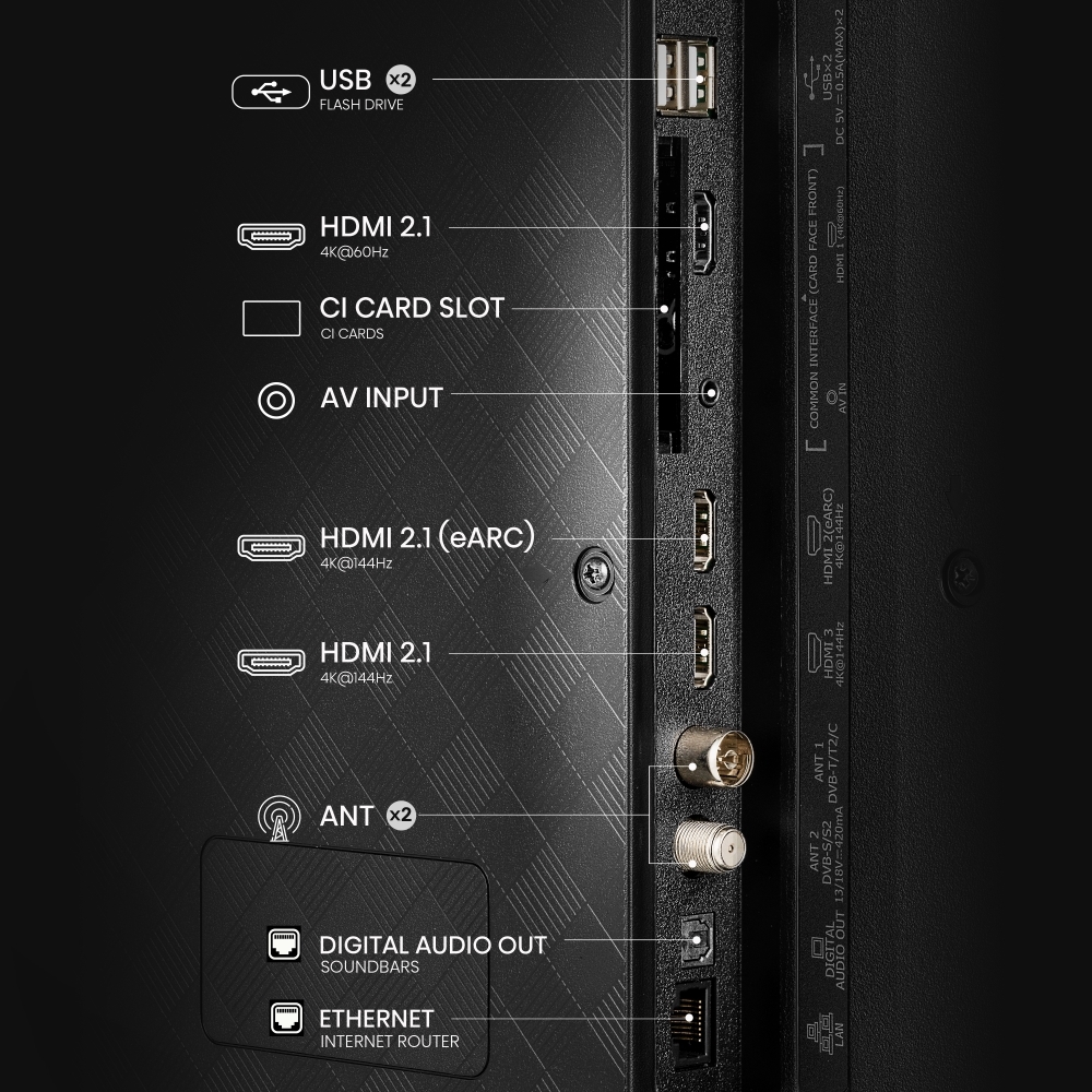 Hisense 50E78QTUK PRO 50" QLED Smart Television, 4K Ultra HD, Black, E Rated