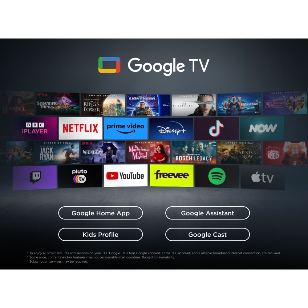 TCL 50Q6C-UK 50" QD-Mini LED Smart Television, 4K Ultra HD, E Rated