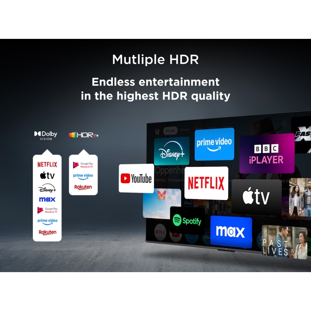 TCL 50Q6C-UK 50" QD-Mini LED Smart Television, 4K Ultra HD, E Rated
