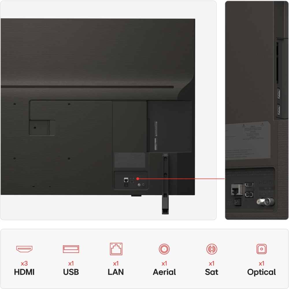 LG 50QNED84A6C 50" QNED Smart Television, Umber Brown, 4K Ultra HD, F Rated