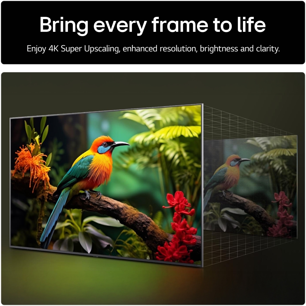 LG 50UA74006LB.AEK 50" LED Smart Television, 4K Ultra HD, Black, F Rated