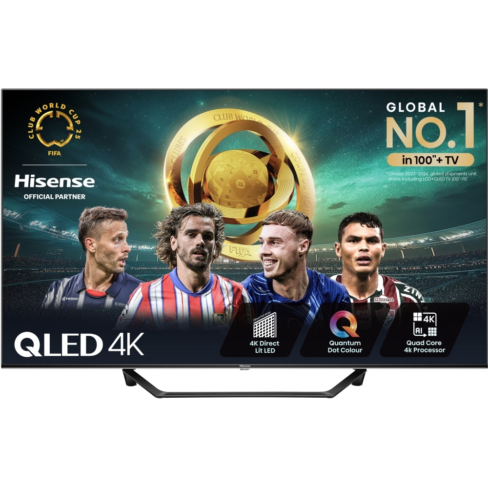 Hisense 55A7NQTUK 55" 4K QLED Smart TV, 4K Ultra HD, Grey