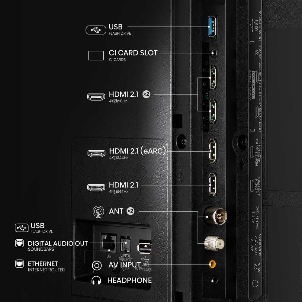 Hisense 55A85NTUK 55" OLED Smart Television, 4K Ultra HD, Black, G Rated
